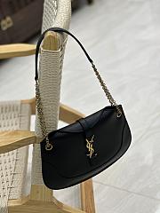 YSL Sienna Plaque Black Leather Bag - 31×26×6cm - 5