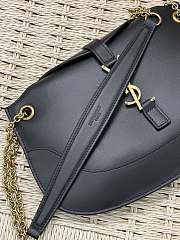 YSL Sienna Plaque Black Leather Bag - 31×26×6cm - 3