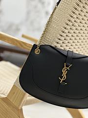 YSL Sienna Plaque Black Leather Bag - 31×26×6cm - 4