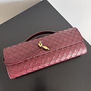 Bottega Veneta Andiamo Clutch Bag In Red - 31x13x3cm - 5