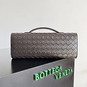 Bottega Veneta Long Clutch Bag In Dark Brown - 31x13x3cm - 2