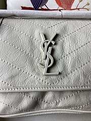 YSL Niki Medium Chain Bag In White Leather Calfskin 28cm - 4