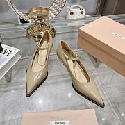 Miumiu Beige Leather High Heels - 4