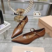 Miumiu Brown Leather High Heels - 4