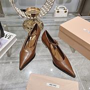 Miumiu Brown Leather High Heels - 3