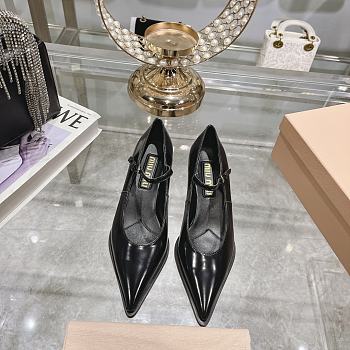 Miumiu Black Leather High Heels