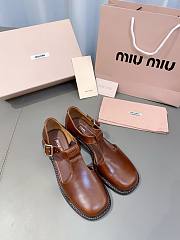 Miumiu Brown Leather Sandals - 1