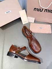 Miumiu Brown Leather Sandals - 3