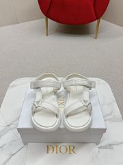 Dior Dioract Full White Canvas Sandals - 1