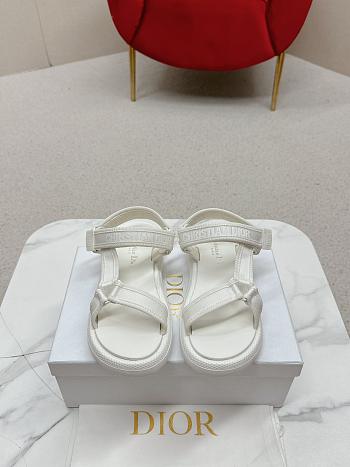 Dior Dioract Full White Canvas Sandals