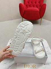 Dior Dioract Full White Canvas Sandals - 5