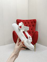 Dior Dioract Full White Canvas Sandals - 3