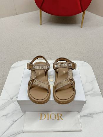 Dior Dioract Full Beige Canvas Sandals