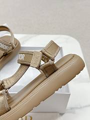 Dior Dioract Full Beige Canvas Sandals - 3