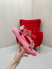 Dior Dioract Full Pink Canvas Sandals - 4