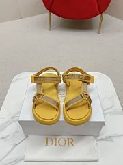 Dior Dioract Full Yellow Canvas Sandals - 1