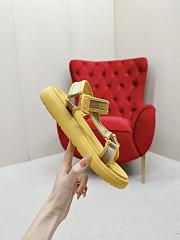 Dior Dioract Full Yellow Canvas Sandals - 4