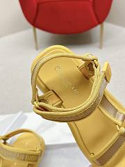 Dior Dioract Full Yellow Canvas Sandals - 3