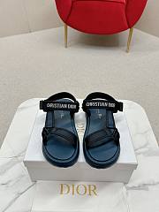 Dior Dioract Full Blue Canvas Sandals - 1