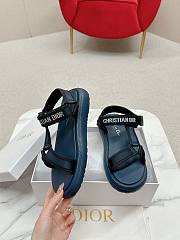 Dior Dioract Full Blue Canvas Sandals - 2