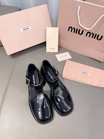 Miumiu Black Leather Sandals