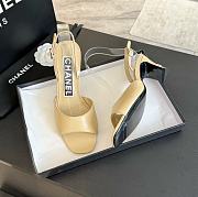 Chanel Beige Leather Sandals - 4