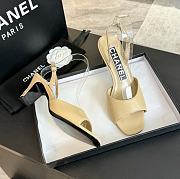 Chanel Beige Leather Sandals - 3