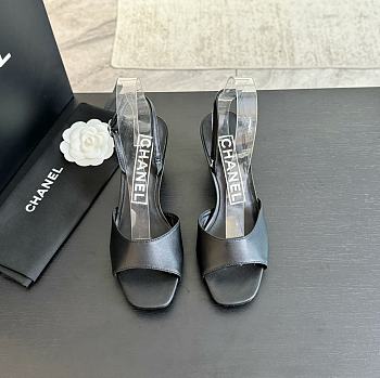 Chanel Black Leather Sandals