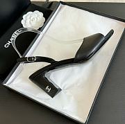 Chanel Black Leather Sandals - 5