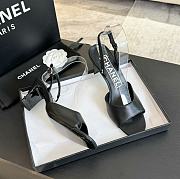 Chanel Black Leather Sandals - 3