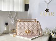 Dior Jolie Mini Top Handle Bag Pink Lambskin Leather - 22x14x8cm - 3