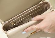 Dior Jolie Mini Top Handle Bag Beige Lambskin Leather - 22x14x8cm - 5