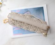 Dior Jolie Mini Top Handle Bag Beige Lambskin Leather - 22x14x8cm - 4