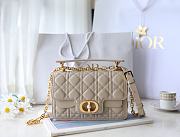 Dior Jolie Mini Top Handle Bag Beige Lambskin Leather - 22x14x8cm - 2