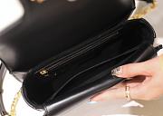 Dior Jolie Mini Top Handle Bag Black Lambskin Leather - 22x14x8cm - 5