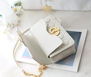 Dior Jolie Mini Top Handle Bag White Lambskin Leather - 22x14x8cm - 2