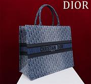 Dior Book Tote Bag Large Bag Denim Oblique Jacquard - 42x35x18.5cm - 4