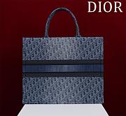 Dior Book Tote Bag Large Bag Denim Oblique Jacquard - 42x35x18.5cm - 3