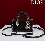 Dior Lady D-Joy Bag Micro Black Python - 16.5x6x10cm - 1