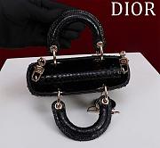 Dior Lady D-Joy Bag Micro Black Python - 16.5x6x10cm - 4