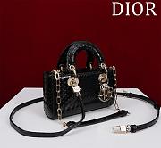 Dior Lady D-Joy Bag Micro Black Python - 16.5x6x10cm - 3