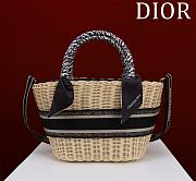 Dior Hat Basket Bag Natural Wicket - 35x20.5x11cm - 5