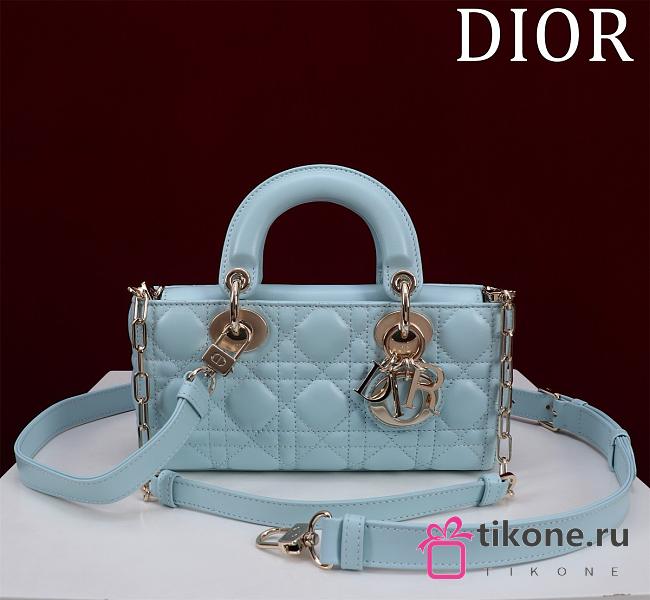 Dior Small Lady D-Joy Bag Baby Blue - 22x12x6.5cm - 1