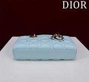 Dior Small Lady D-Joy Bag Baby Blue - 22x12x6.5cm - 2