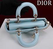 Dior Small Lady D-Joy Bag Baby Blue - 22x12x6.5cm - 4