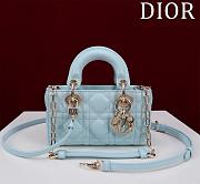 Dior Micro Lady D-joy Bag Baby Blue - 16.5x6x10cm - 1