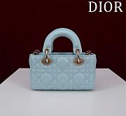 Dior Micro Lady D-joy Bag Baby Blue - 16.5x6x10cm - 3