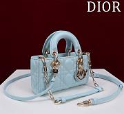 Dior Micro Lady D-joy Bag Baby Blue - 16.5x6x10cm - 4