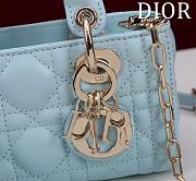 Dior Micro Lady D-joy Bag Baby Blue - 16.5x6x10cm - 5