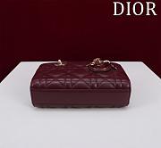 Dior Micro Lady D-joy Bag Burgundy - 16.5x6x10cm - 5